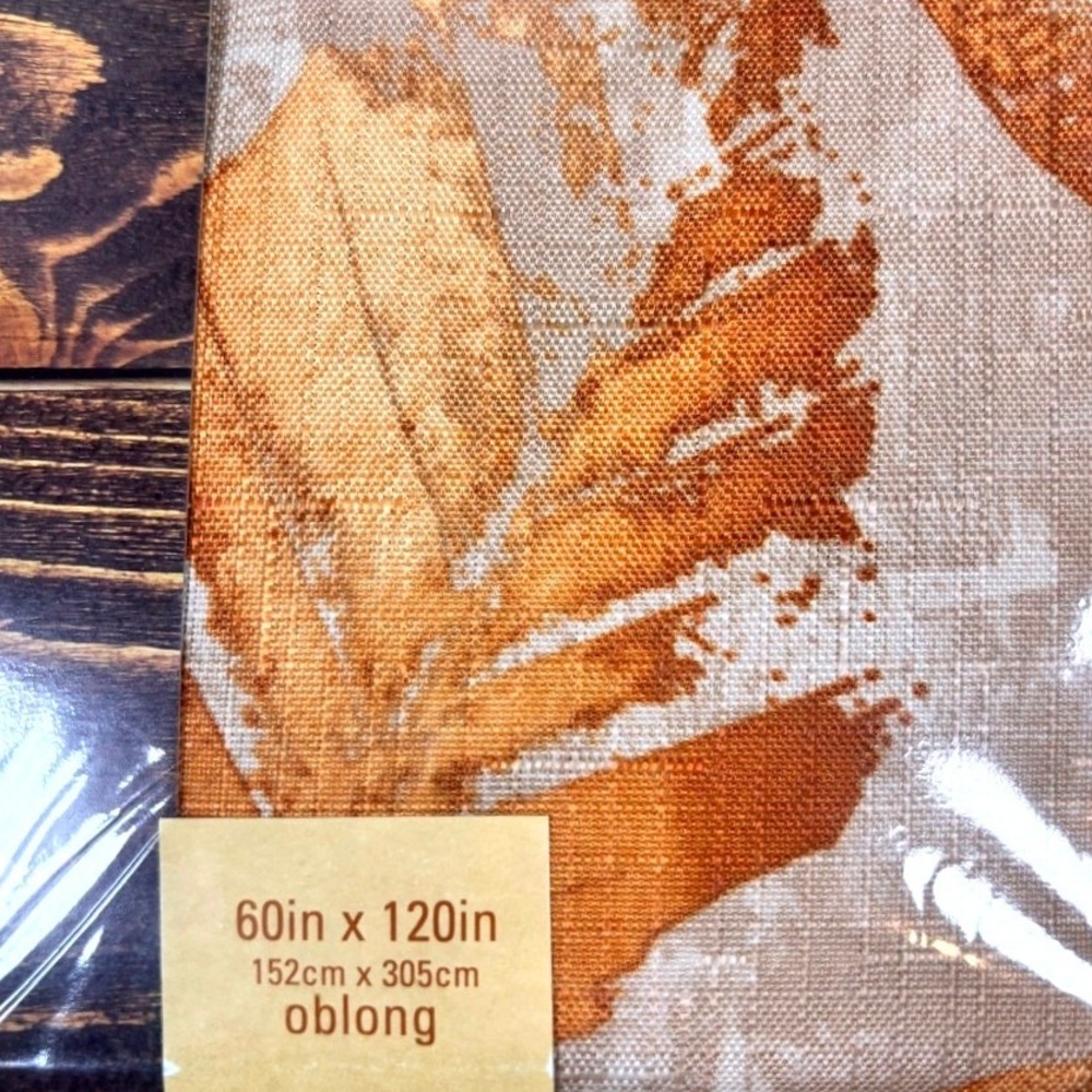 Harvest Home Fall Foliage Tablecloth 60x120 Fabric NatureAutumn Thanksgiving NEW - Picture 5 of 9